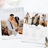Wedding Couples Photography Pricing Template, Price Guide List for Photographers, Price Guide Template, Photoshop #Y22-PG4-PSD