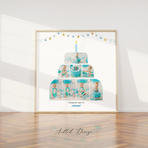 Cake Smash Collages & Blog Boards, First birthday, Collage, Board, Album, Blog, Photography, Photoshop, PSD, DIY #Y22-BB2-PSD
