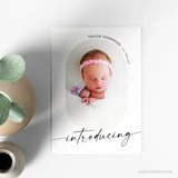 Birth Announcement Template, Welcoming Our Little, Birth, Announcement, Welcome, Photography, Photoshop, PSD #Y22-BA3-PSD