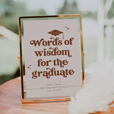 Online Graduation Words of Wisdom Sign Template, Advice and Wishes Sign, Wishes Graduate, Advice and Wishes Sign PDF JPEG PNG #Y22-GS4