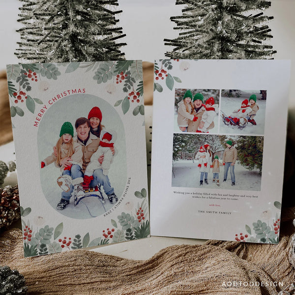 Merry Christmas Card Template, Christmas Breeze, New, Christmas, Card, Template, Photography, Photoshop, PSD, DIY #Y22-HD6-PSD