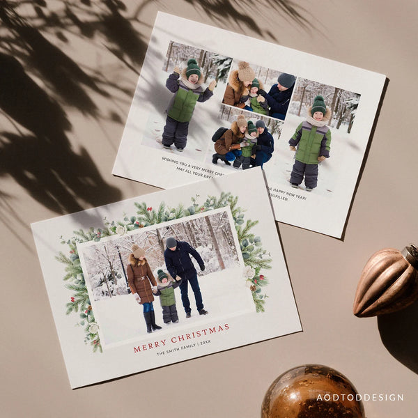 Minimalist Merry Christmas Card Template, Christmas Breeze, New, Christmas, Card, Template, Photography, Photoshop, PSD #Y22-HD7-PSD