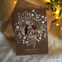 Thanksgiving Card Template, Thankful Photo Card, New, Fall greetings, Christmas, Card, Template, Photography, Photoshop, PSD #Y22-HD14-PSD