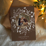 Thanksgiving Card Template, Thankful Photo Card, New, Fall greetings, Christmas, Card, Template, Photography, Photoshop, PSD #Y22-HD14-PSD