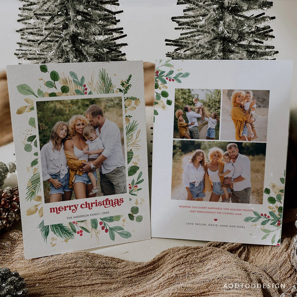 Merry Christmas Card Template, Christmas Breeze, New, Christmas, Card, Template, Photography, Photoshop, PSD, DIY #Y22-HD33-PSD