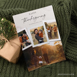 Thanksgiving Card Template, Thankful Photo Card, New, Fall greetings, Christmas, Card, Template, Photography, Photoshop, PSD #Y22-HD30-PSD