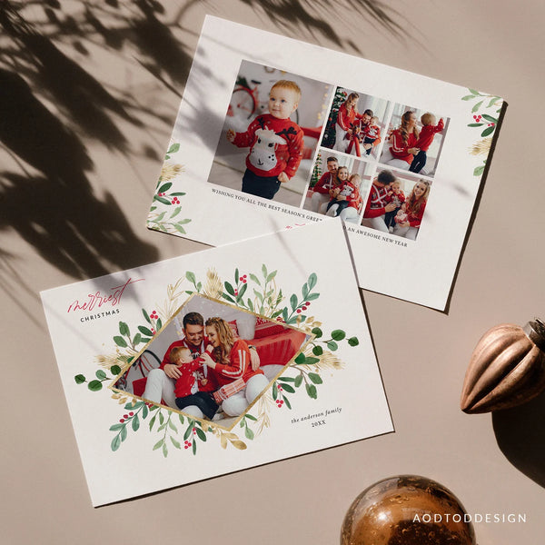 Merry Christmas Card Template, Christmas Breeze, New, Christmas, Card, Template, Photography, Photoshop, PSD #Y22-HD47-PSD