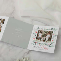 5x5 Trifold Design Christmas Card Photography Template, Holiday Card Photography Template, Photoshop , DIY PSD #Y22-HD48-PSD