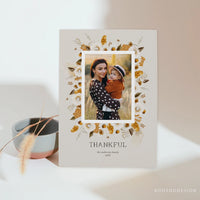 Thanksgiving Card Template, Thankful Photo Card, New, Fall greetings, Christmas, Card, Template, Photography, Photoshop, PSD #Y22-HD34-PSD