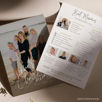 Year in review Christmas Card Template(For 4 Kids), Happy Christmas, Christmas, Card Template, Photography, Photoshop, PSD #Y22-HD51-PSD