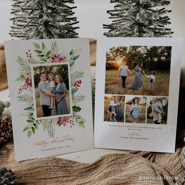 Merry Christmas Card Template, Christmas Breeze, New, Christmas, Card, Template, Photography, Photoshop, PSD, DIY #Y22-HD52-PSD