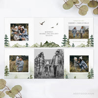5x5 Trifold Design Christmas Card Photography Template, Holiday Card Photography Template, Photoshop , DIY PSD #Y22-HD36-PSD