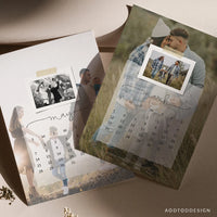 5x7 | 2023 Calendar Template, With Family, New, Calendar, Template, Board, Card, Photography, Photoshop, PSD, DIY #Y22-C9-PSD