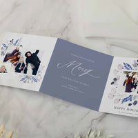 5x5 Trifold Design Christmas Card Photography Template, Holiday Card Photography Template, Photoshop, PSD #Y22HD55-PSD