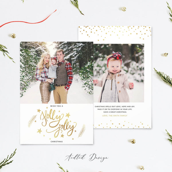 Merry Christmas Card Template, Christmas Miracles, Christmas, Marketing, Board, Card, Photography, Photoshop, Instant Download #HD5-PSD