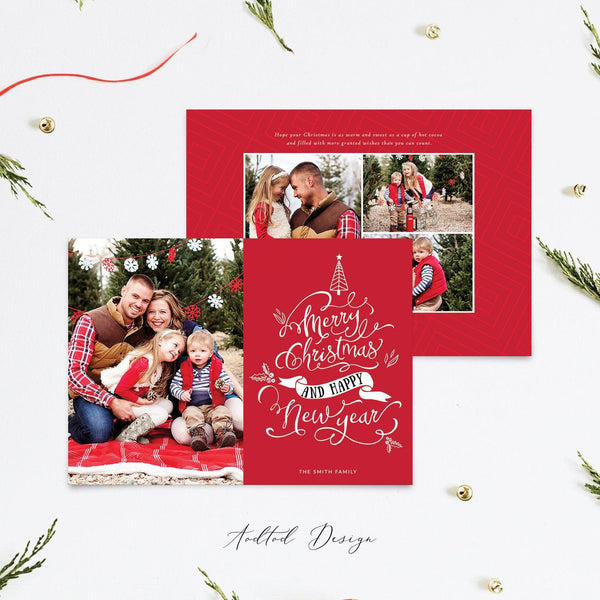 Merry Christmas Card Template, Happy Christmas, New, Christmas, Card, Template, Photography, Photoshop, PSD, Instant Download #HD6-PSD
