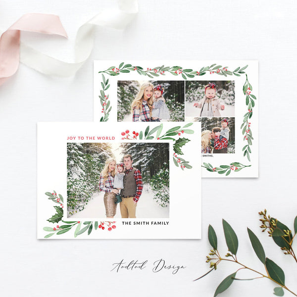 Merry Christmas Card Template, Happy Christmas, New, Christmas, Card, Template, Photography, Photoshop, PSD, Instant Download #HD16-PSD