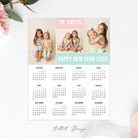 8x10 2020 Calendar Template, Cute Girls, Calendar, Board, Blog, Website, Design, Photography, Photoshop, PSD, Instant Download #C3-PSD