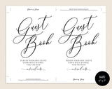 Guest Book Sign, Guest Book Wedding Sign, Please Sign Our Guest Book, Reception Sign, Wedding Sign, Instant Download #WS021 (PDF)