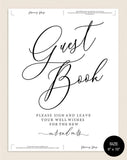 Guest Book Sign, Guest Book Wedding Sign, Please Sign Our Guest Book, Reception Sign, Wedding Sign, Instant Download #WS021 (PDF)