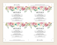 Wedding Invitation Template, Invitation Set Template, Editable Wedding Invite Template, Vintage Wedding Invitation Printable #WIS019 (PDF)