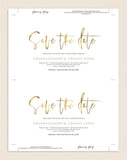 Gold Save the Date Template, Blush Save the Date, Rustic Save the Date, Blush Wedding, Wedding Printable, PDF Instant Download #SD014 (PDF)
