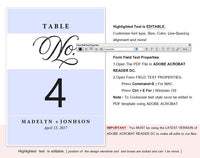 Wedding Table Numbers, Printable Table Numbers, Rustic Table Numbers, Table Numbers Wedding, PDF Instant Download #TN004 (PDF)
