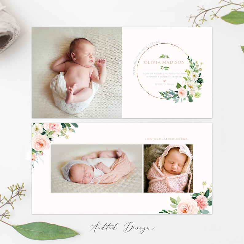 Baby Photo Book Cover Template for Photographers Baby Album 