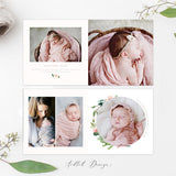 12x12 Baby Photo Book Template, New Newborn Photo Book Album, Photography, Photoshop, Flower Girl, PSD, Instant Download #A001-PSD