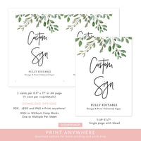 Online Editable Custom Sign, Custom Wedding Sign, Cards and Gifts Printable, Wedding Printable, Wedding Sign Template, PDF JPG PNG #WS010