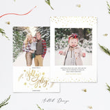 Merry Christmas Card Template, Christmas Miracles, Christmas, Marketing, Board, Card, Photography, Photoshop, Instant Download #HD5-PSD