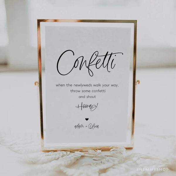 Online Confetti Sign Template Printable, Wedding Confetti Send Off Sign, Wedding Lavender Confetti Send Off Sign, PDF JPEG PNG #Y22-WS29