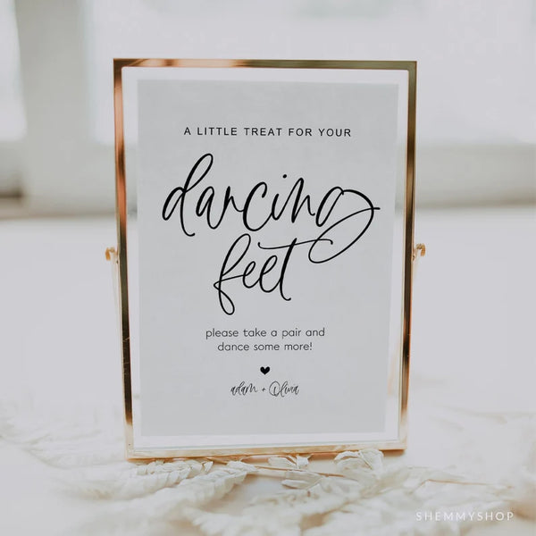 Online Dancing Feet Template, Dancing Feet Sign, Wedding Flip Flops Sign, Dancing Shoes Sign, Wedding Dancing Sign, PDF JPEG PNG #Y22-WS17