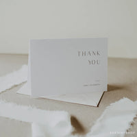 Online Minimalist Wedding Thank You Card Template, Thank You Note Cards, Thank You Card, Baby Shower PDF JPEG PNG #Y22-BB34