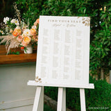 Online Elegant Gold Seating Chart Template, Wedding Seating Sign, Table Number Order, Wedding Seating, Seating, Corjl #Y22-SC5