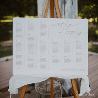 Online Romantic Calligraphy Seating Chart Template, Wedding Seating Sign, Table Number Order, Wedding Seating, Seating, Corjl #Y22-SC3