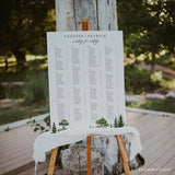 Online Evergreen Forest Seating Chart Template, Wedding Seating Sign, Table Number Order, Wedding Seating, Seating, Corjl #Y22-SC7