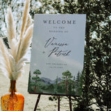 Online Evergreen Forest Welcome Sign Template, Printable Wedding Welcome, Welcome Sign Template, Wedding Welcome Poster, #Y22-WC6