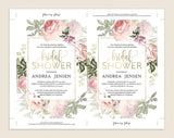 Bridal Shower Invitation, Bridal Shower Wedding Printable, Wedding Shower Template, Shower Invite, PDF Instant Download #BSI012 (PDF)