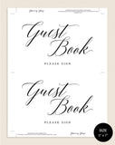 Guestbook Sign, Wedding Guestbook Sign, Please Sign Our Guest Book, Guestbook Sign, Printable, PDF Instant Download #WS004 (PDF)