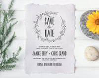Save the Date Template, Blush Save the Date, Rustic Save the Date, Blush Wedding, Wedding Printable, Kraft, Instant Download #SD003 (PDF)