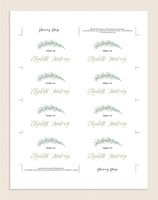 Greenery Place Card Template, Wedding Place Card Printable, Place Card Template, Wedding Printable, PDF Instant Download #PC008 (PDF)