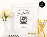 Photo Guest Book Sign, Photo Guest Book Wedding Sign, Printable Photo Guest Book Sign, Wedding Printable Sign, Instant Download #WS006 (PDF)