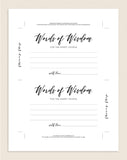 Words of Wisdom Card, Wedding Advice Card, Advice Printable, Marriage Advice, Wedding Printable, Template, PDF Instant Download #A006 (PDF)