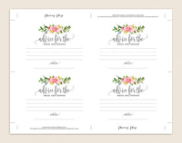 Advice Cards, Wedding Advice Cards, Marriage Advice Template, Advice Printable, Wedding Advice Template, PDF Instant Download #A010 (PDF)