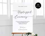 Unplugged Wedding Sign, Unplugged Ceremony Sign, Unplugged Wedding, Unplugged Sign, Wedding Unplugged, PDF Instant Download #WC006 (PDF)