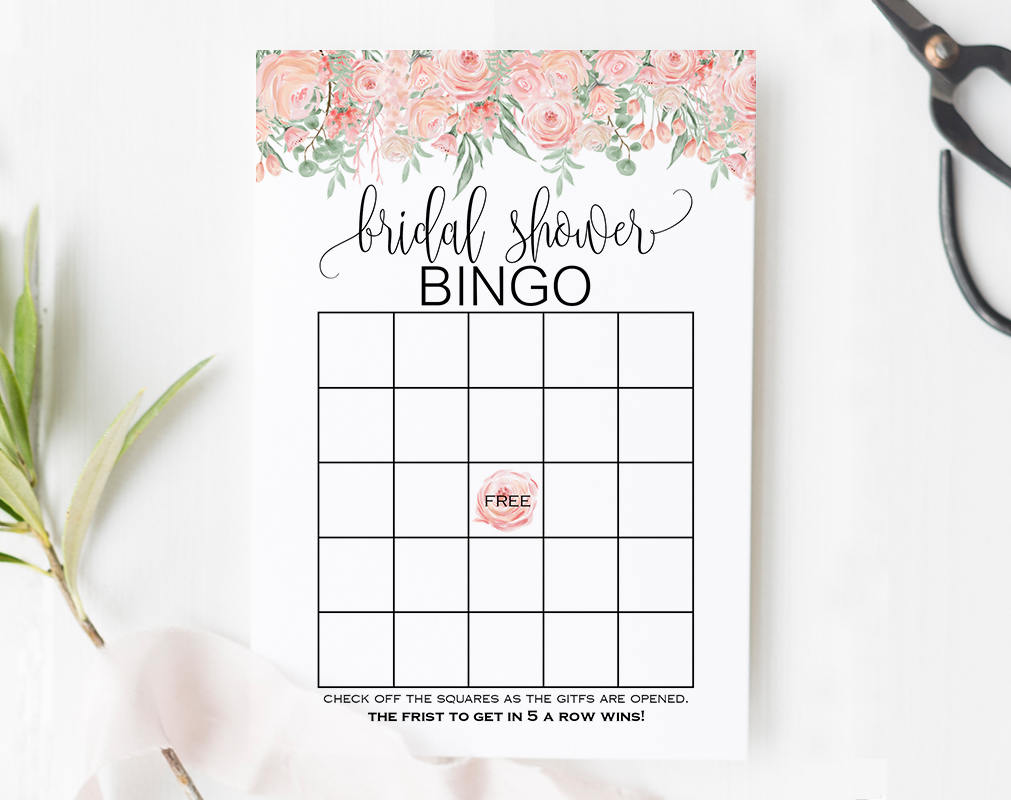 Bridal Shower Bingo, Bridal Shower Games, Wedding Shower Game, Bridal – AS Pretty Paperie | Photoshop Templates | DIY Templates | Editable Templates | Online Template | Printable for Free Printable Bridal Shower Bingo Template