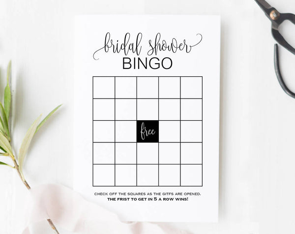 Bridal Shower Bingo, Bridal Shower Games, Wedding Shower Game, Bridal Shower Ideas, Bingo Template, DIY, PDF Instant Download #BSB003 (PDF)