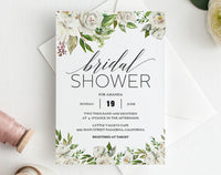 Bridal Shower Invitation, Bridal Shower Wedding Printable, Wedding Shower Template, Shower Invite, PDF Instant Download #BSI002 (PDF)