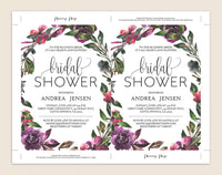 Bridal Shower Invitation, Bridal Shower Wedding Printable, Wedding Shower Template, Shower Invite, PDF Instant Download #BSI004 (PDF)